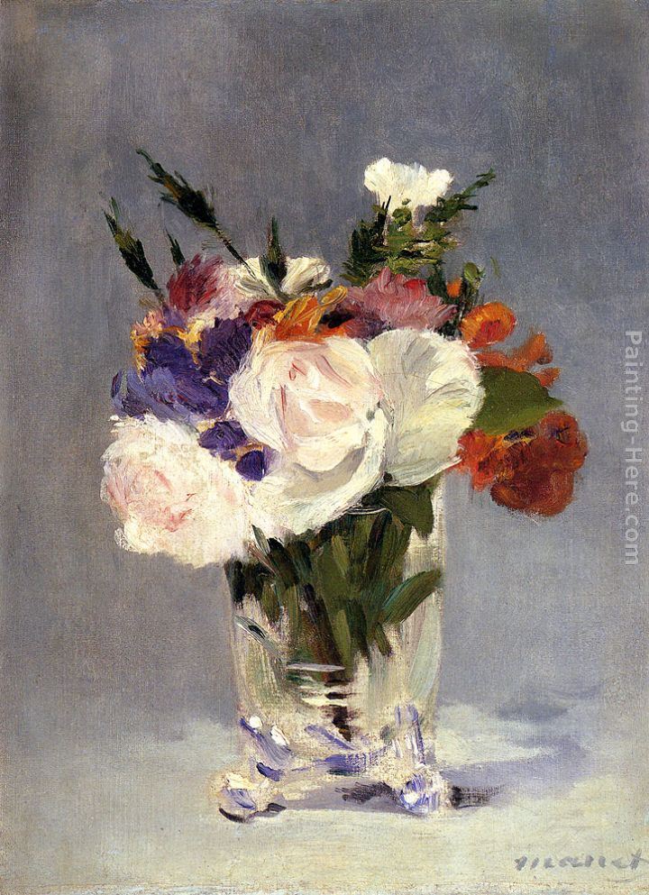 Eduard Manet Flowers In A Crystal Vase